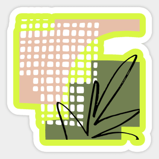 Abstract Lines And Soft Colors Sticker